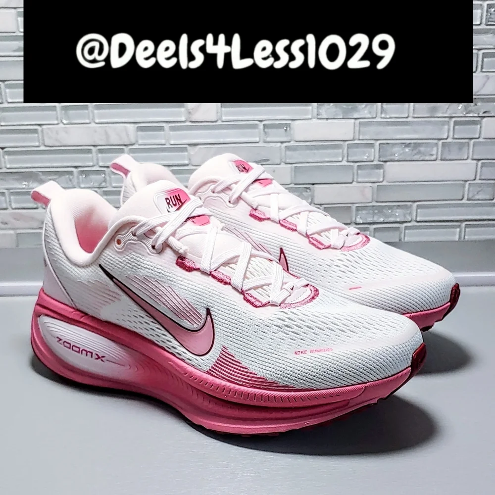 Nike Air Zoom Vomero 18 Running Womens Size 8 White Peony Pearl Pink